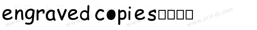 engraved copies字体转换